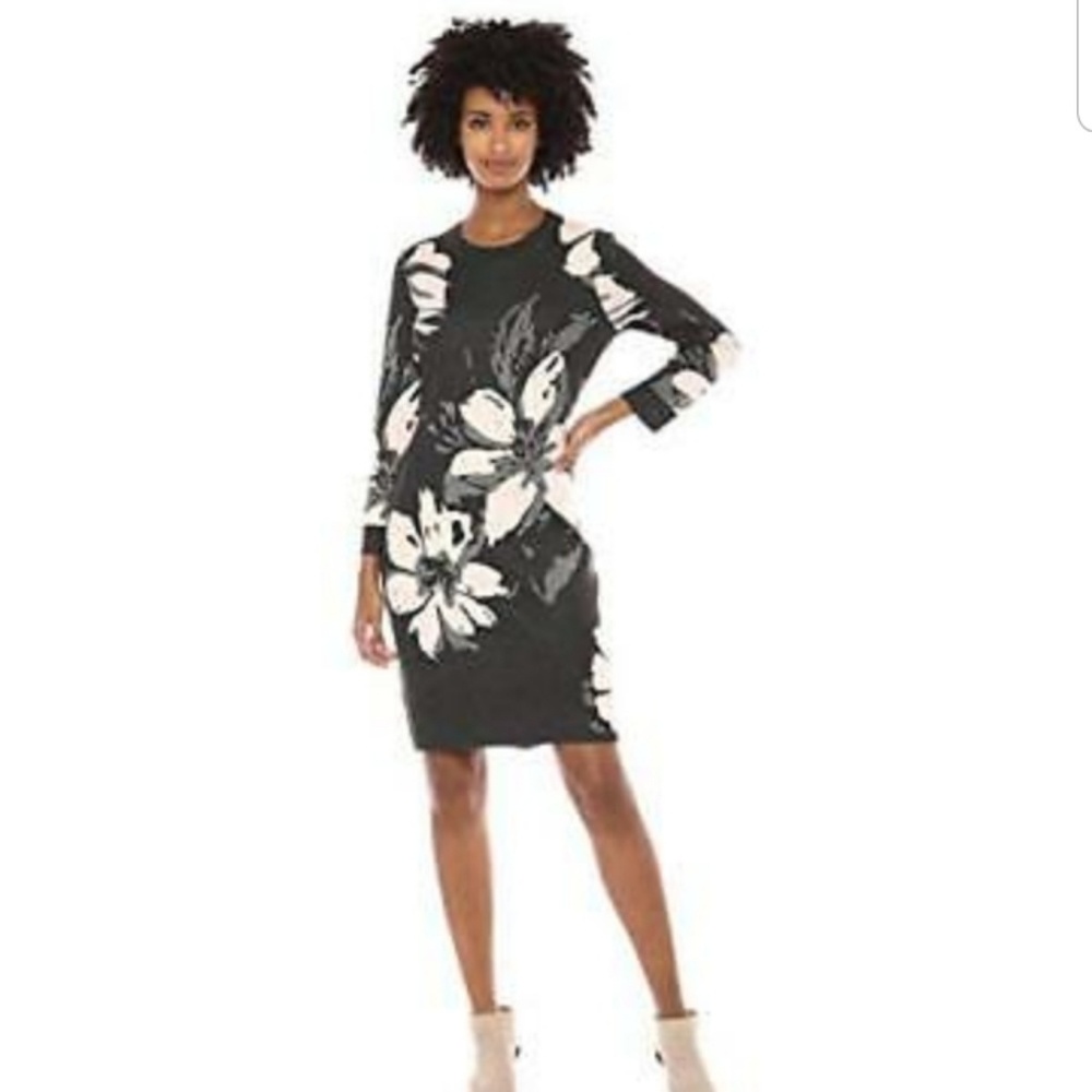 NWOT Calvin Klein Knit Floral Print Dress